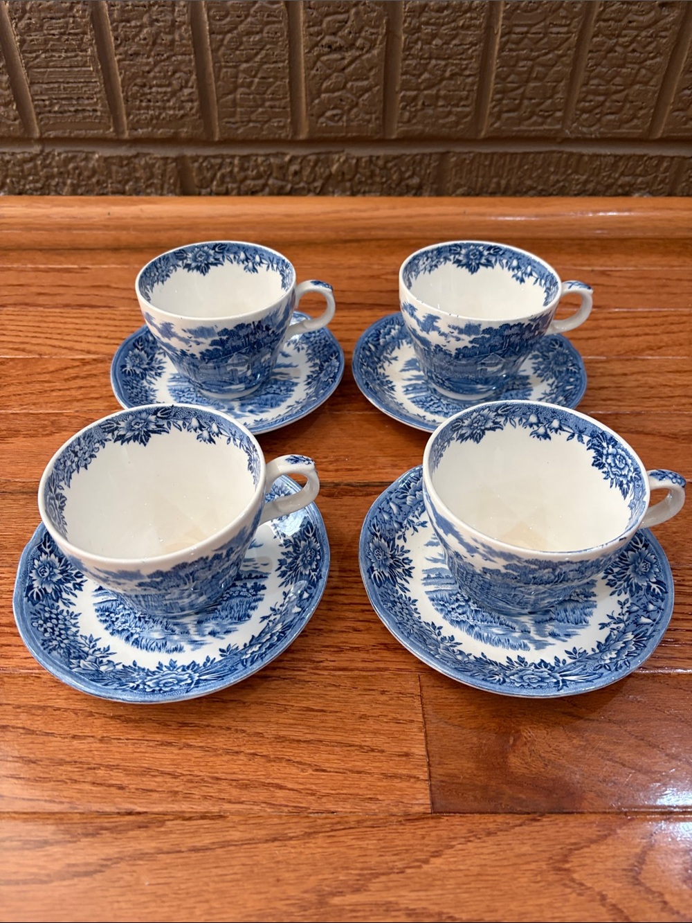 Salem China Co. "Olde Staffordshire" English Village tea cup and saucer